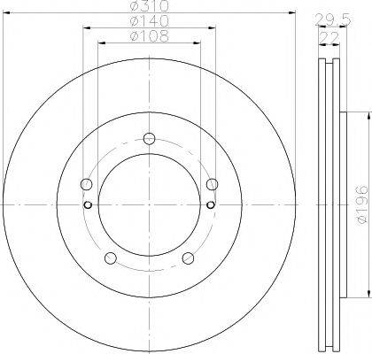 HELLA PAGID 8DD355114901 Тормозной диск