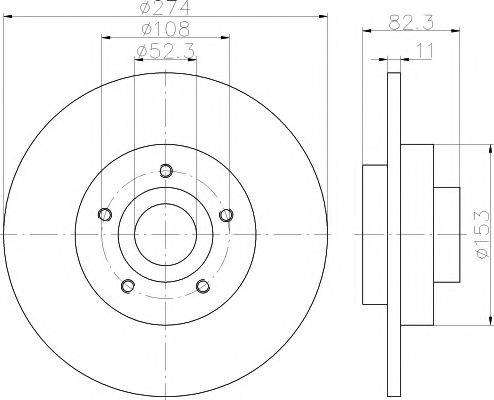 HELLA PAGID 8DD355114971 Тормозной диск