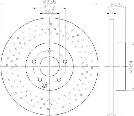 HELLA PAGID 8DD355115011 Тормозной диск