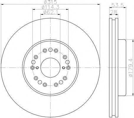 HELLA PAGID 8DD355115141 Тормозной диск
