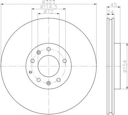 HELLA PAGID 8DD355115201 Тормозной диск