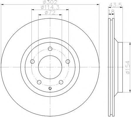 HELLA PAGID 8DD355115211 Тормозной диск