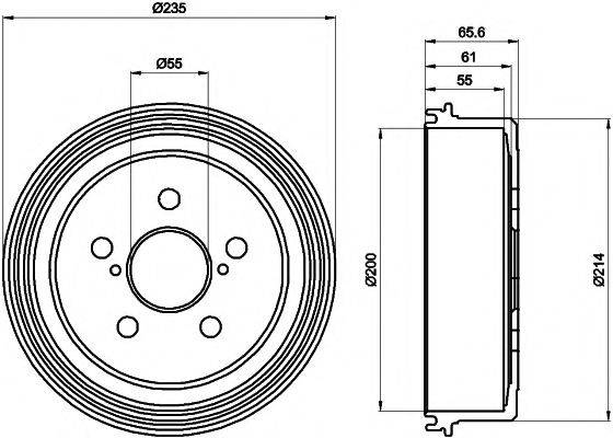 HELLA PAGID 8DT355301321 Тормозной барабан