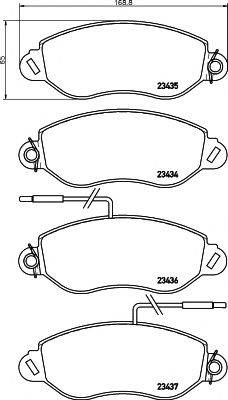 HELLA PAGID 8DB355010531 Комплект тормозных колодок, дисковый тормоз