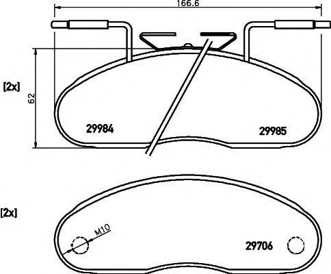 HELLA PAGID 8DB355005331 Комплект тормозных колодок, дисковый тормоз