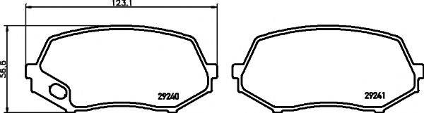 HELLA PAGID 8DB355005591 Комплект тормозных колодок, дисковый тормоз