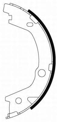 HELLA PAGID 8DA355050141 Комплект тормозных колодок, стояночная тормозная система