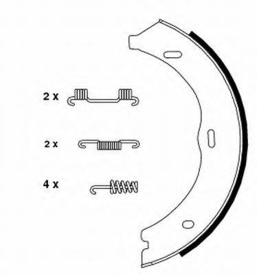 HELLA PAGID 8DA355050561 Комплект тормозных колодок, стояночная тормозная система