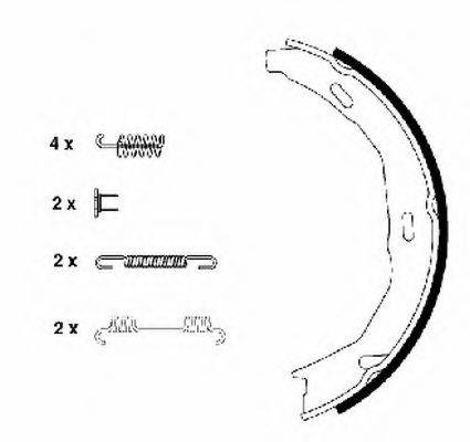 HELLA PAGID 8DA355050771 Комплект тормозных колодок, стояночная тормозная система