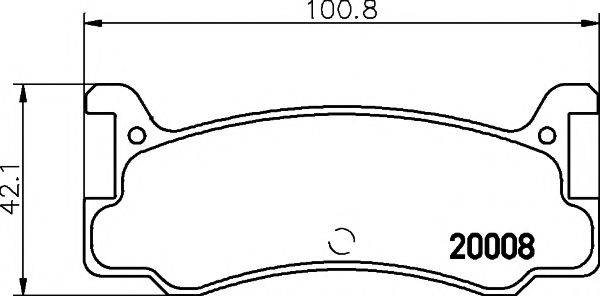 HELLA PAGID 8DB355005701 Комплект тормозных колодок, дисковый тормоз