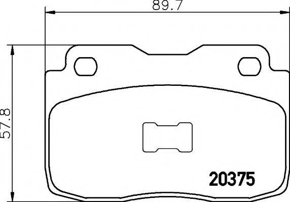 HELLA PAGID 8DB355006051 Комплект тормозных колодок, дисковый тормоз