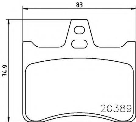 HELLA PAGID 8DB355007201 Комплект тормозных колодок, дисковый тормоз