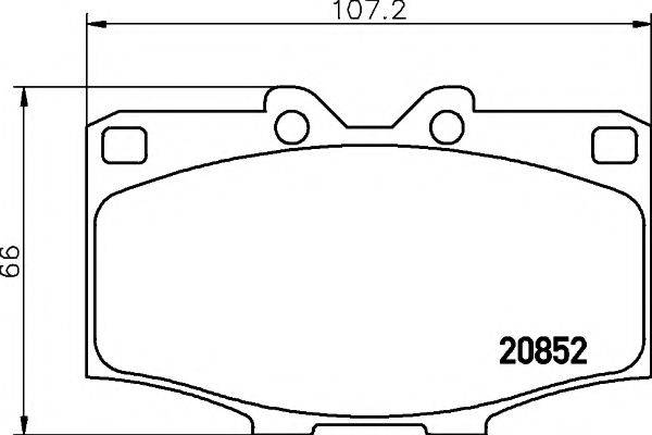 HELLA PAGID 8DB355007301 Комплект тормозных колодок, дисковый тормоз