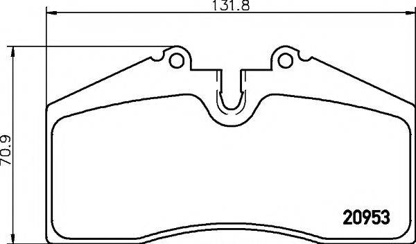 HELLA PAGID 8DB355007701 Комплект тормозных колодок, дисковый тормоз