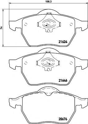 HELLA PAGID 8DB355007881 Комплект тормозных колодок, дисковый тормоз