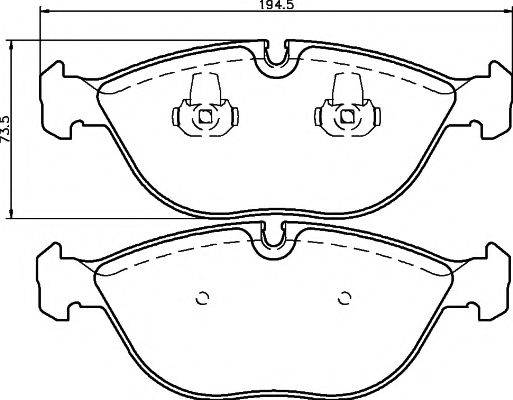 HELLA PAGID 8DB355008261 Комплект тормозных колодок, дисковый тормоз