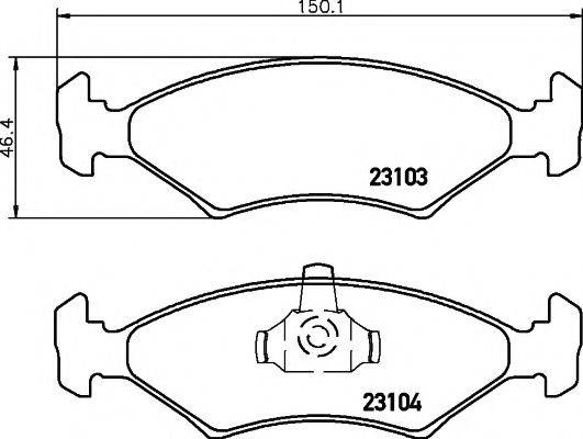 HELLA PAGID 8DB355008331 Комплект тормозных колодок, дисковый тормоз