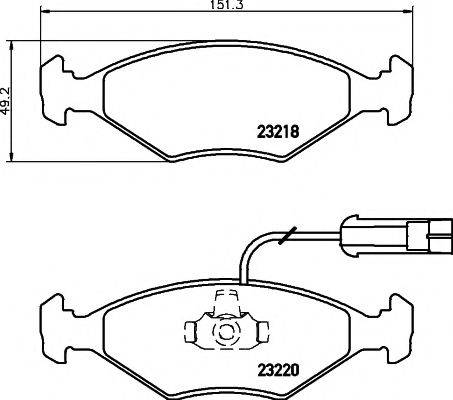 HELLA PAGID 8DB355008391 Комплект тормозных колодок, дисковый тормоз