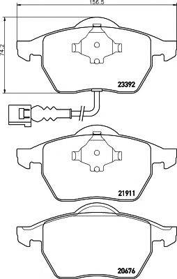 HELLA PAGID 8DB355008471 Комплект тормозных колодок, дисковый тормоз