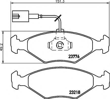 HELLA PAGID 8DB355008811 Комплект тормозных колодок, дисковый тормоз