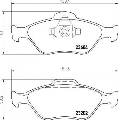 HELLA PAGID 8DB355008901 Комплект тормозных колодок, дисковый тормоз