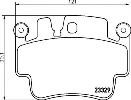 HELLA PAGID 8DB355009281 Комплект тормозных колодок, дисковый тормоз