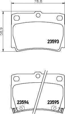 HELLA PAGID 8DB355009501 Комплект тормозных колодок, дисковый тормоз