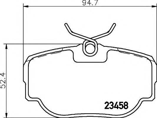 HELLA PAGID 8DB355009541 Комплект тормозных колодок, дисковый тормоз