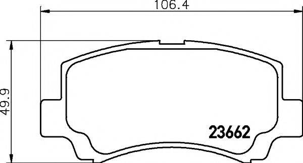 HELLA PAGID 8DB355009681 Комплект тормозных колодок, дисковый тормоз