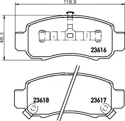 HELLA PAGID 8DB355009711 Комплект тормозных колодок, дисковый тормоз