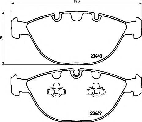 HELLA PAGID 8DB355009921 Комплект тормозных колодок, дисковый тормоз