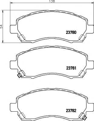HELLA PAGID 8DB355010121 Комплект тормозных колодок, дисковый тормоз