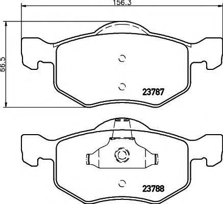 HELLA PAGID 8DB355010141 Комплект тормозных колодок, дисковый тормоз