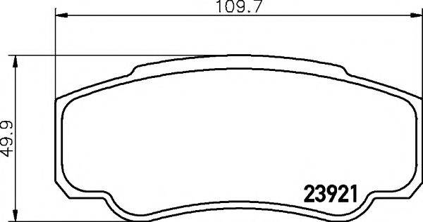 HELLA PAGID 8DB355010411 Комплект тормозных колодок, дисковый тормоз