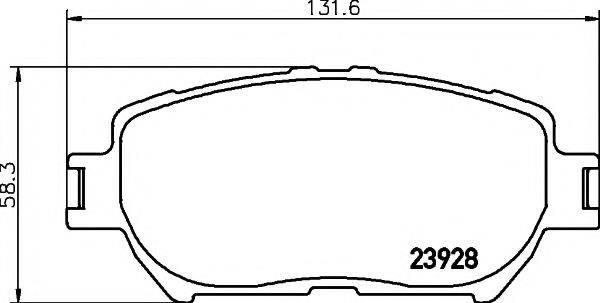 HELLA PAGID 8DB355010431 Комплект тормозных колодок, дисковый тормоз