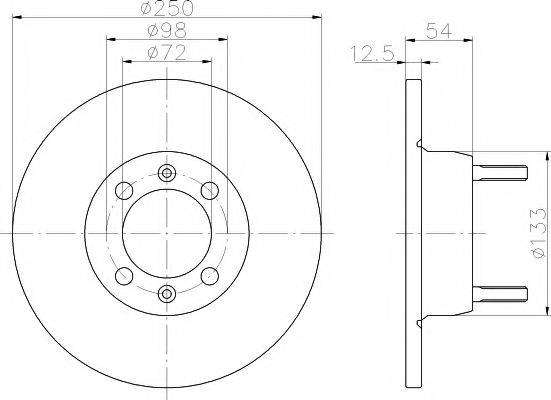 HELLA PAGID 8DD355100241 Тормозной диск