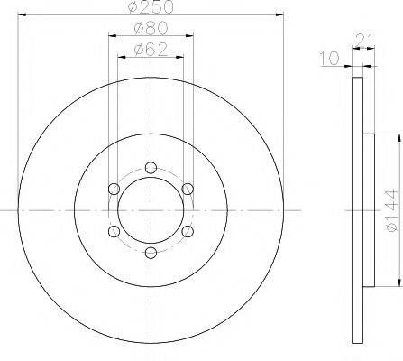 HELLA PAGID 8DD355101071 Тормозной диск