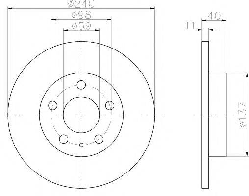 HELLA PAGID 8DD355105501 Тормозной диск