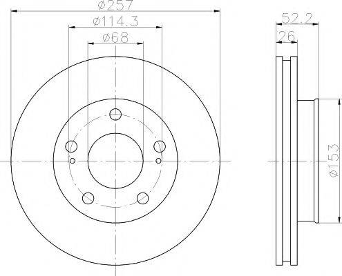 HELLA PAGID 8DD355104561 Тормозной диск