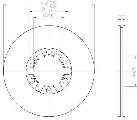 HELLA PAGID 8DD355105111 Тормозной диск