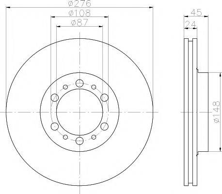 HELLA PAGID 8DD355105131 Тормозной диск