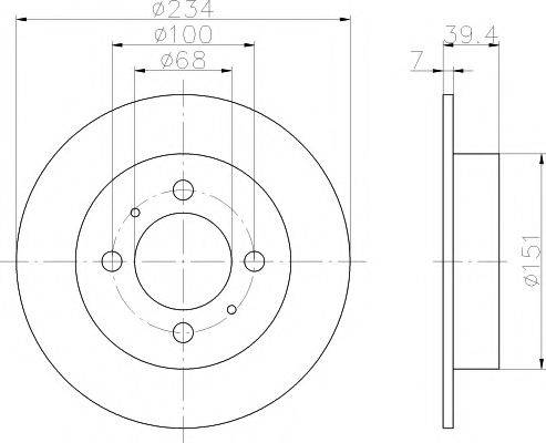 HELLA PAGID 8DD355105151 Тормозной диск