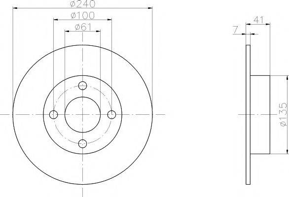 HELLA PAGID 8DD355106461 Тормозной диск