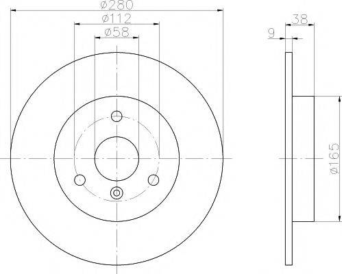 HELLA PAGID 8DD355106591 Тормозной диск