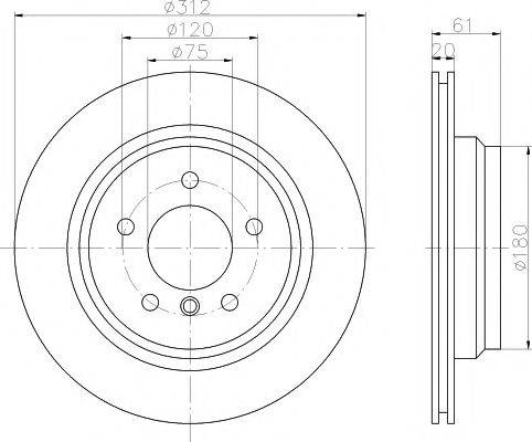 HELLA PAGID 8DD355106781 Тормозной диск