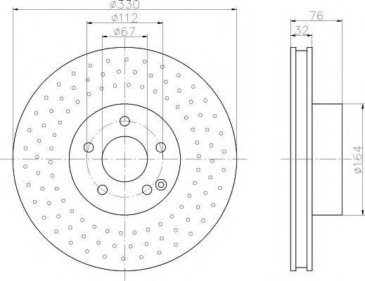 HELLA PAGID 8DD355106841 Тормозной диск