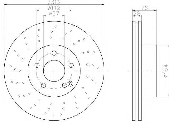 HELLA PAGID 8DD355106861 Тормозной диск