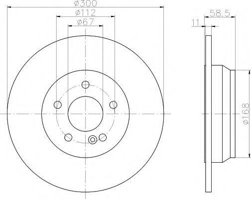 HELLA PAGID 8DD355106891 Тормозной диск