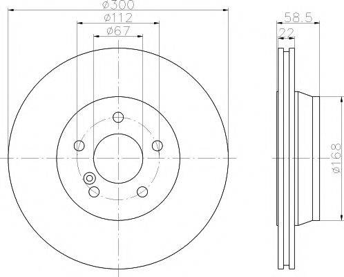 HELLA PAGID 8DD355106901 Тормозной диск