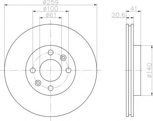 HELLA PAGID 8DD355107111 Тормозной диск